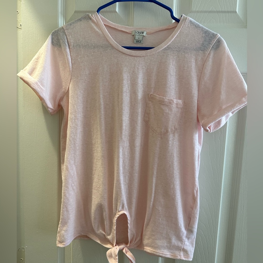 J. Crew. Size small. Pink cotton t shirt.